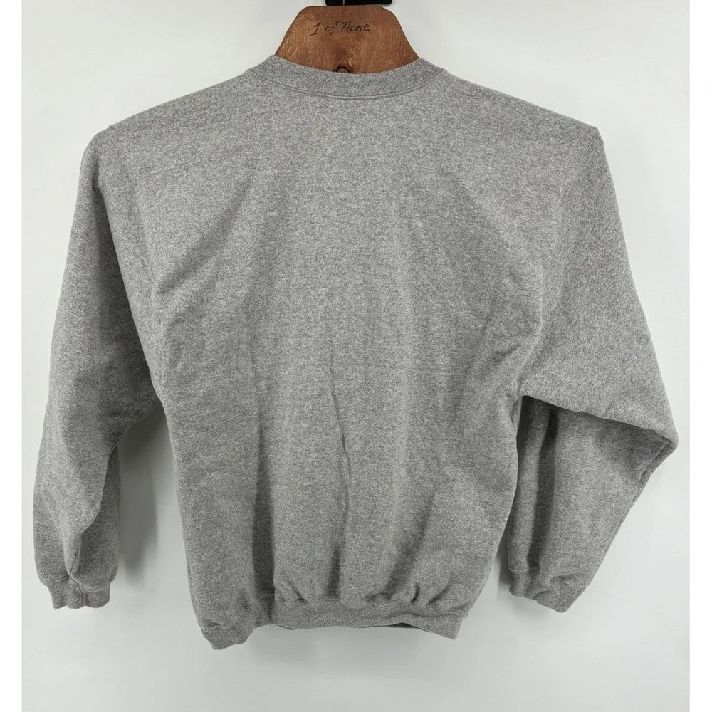 Vintage 90s‎ SMU Mustangs Crewneck Sweatshirt Medium USA Made Gray College NCAA